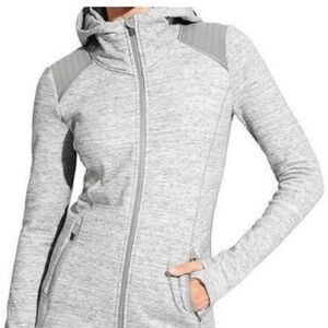 Athleta Heather Gray Fleece-Lined Jacket